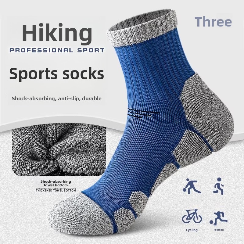 Athletic Sock Cushion - Meias de corrida masculinas, com amortecimento,