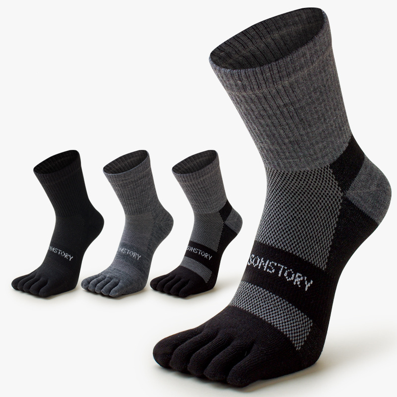 Toe Sock Split - 5 pares de meias masculinas de