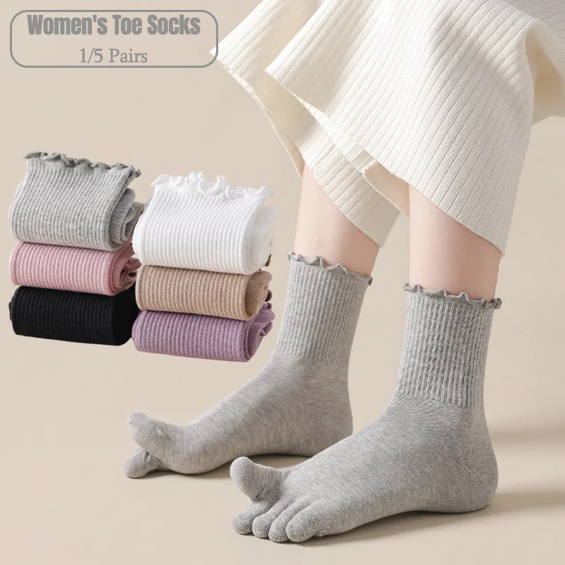 Toe Sock Split - 1/5 pares de meias femininas de