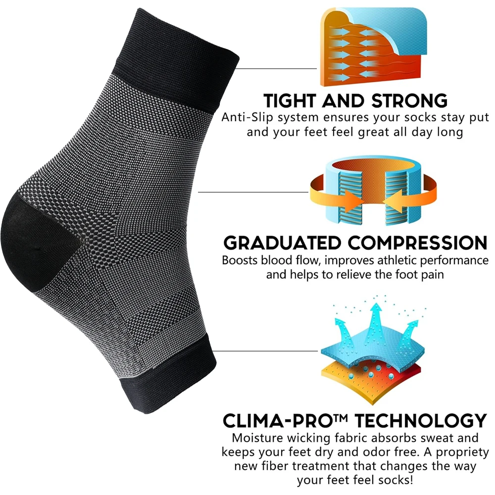 1 Par de Meias de Compressão d - Ankle Brace Sock avaliação e preço