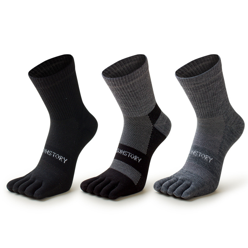 5 pares de meias masculinas de - Toe Sock Split avaliação e preço