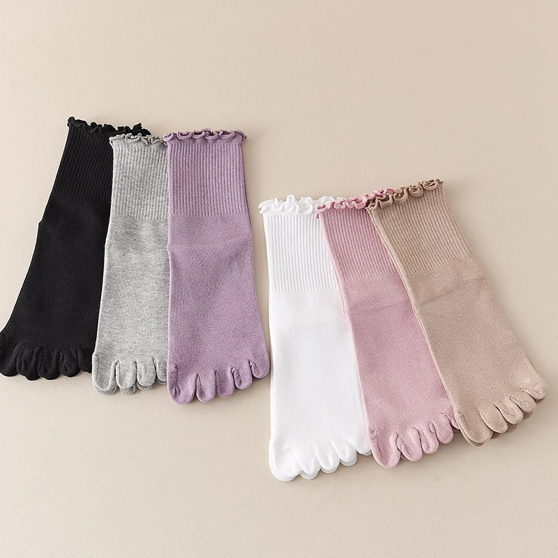 1/5 pares de meias femininas d - Toe Sock Split avaliação e preço