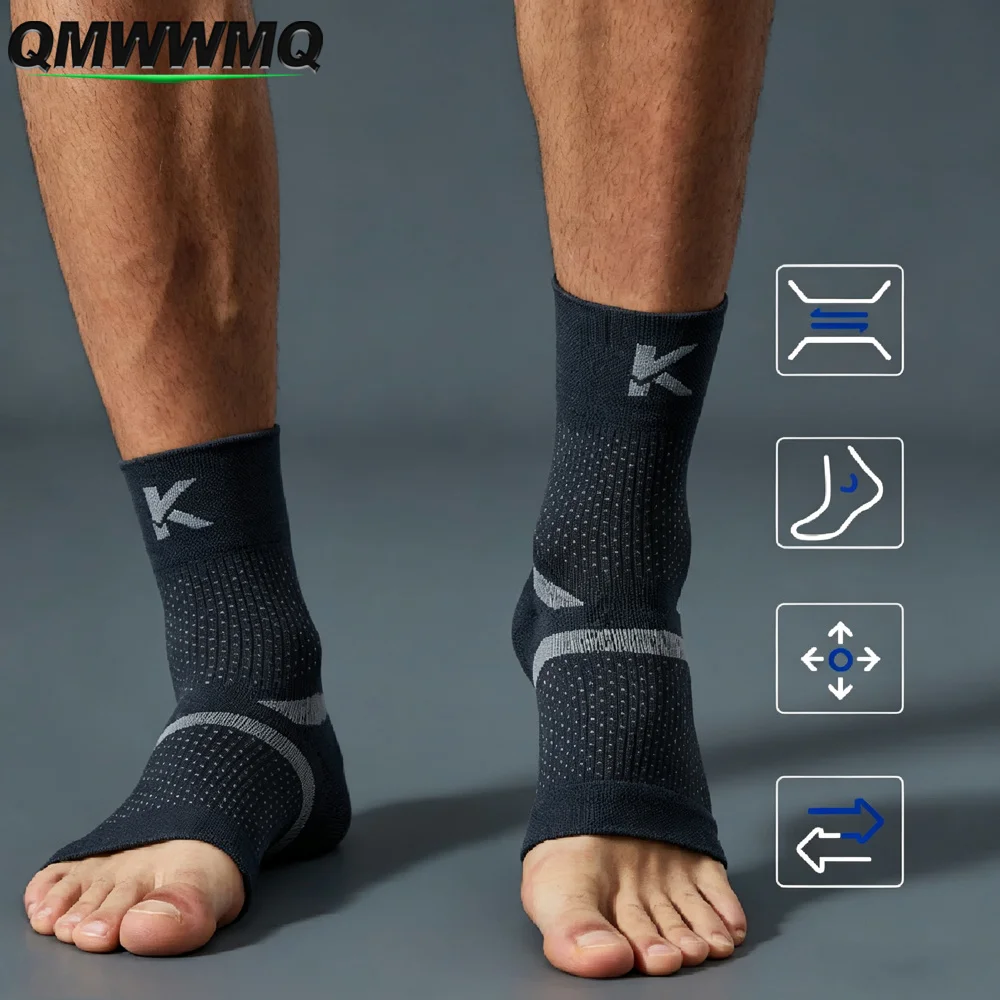 1 par de meias de suporte elás - Ankle Brace Sock avaliação e preço