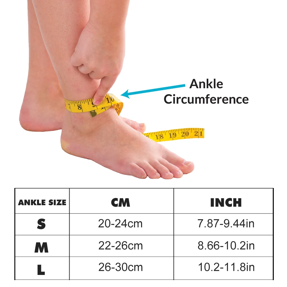 1 par de meias de suporte elás - Ankle Brace Sock avaliação e preço
